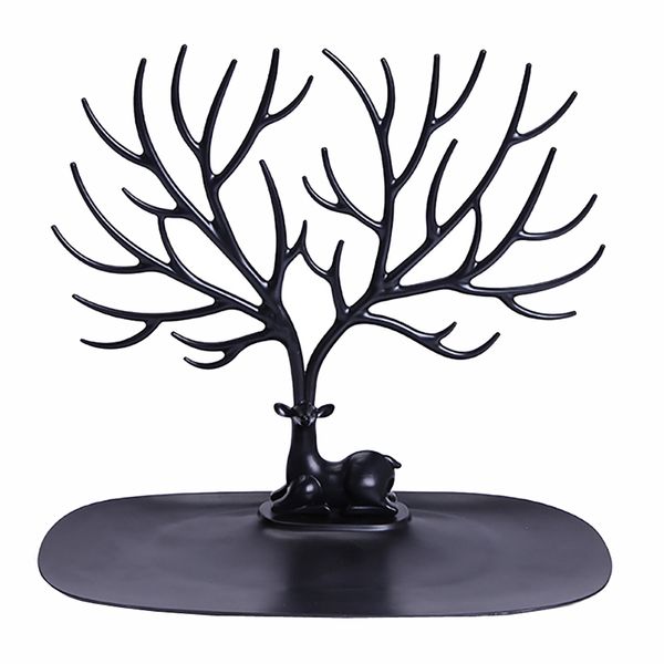 Decorative Deer Antler Tree Design Jewelry Organizer - White