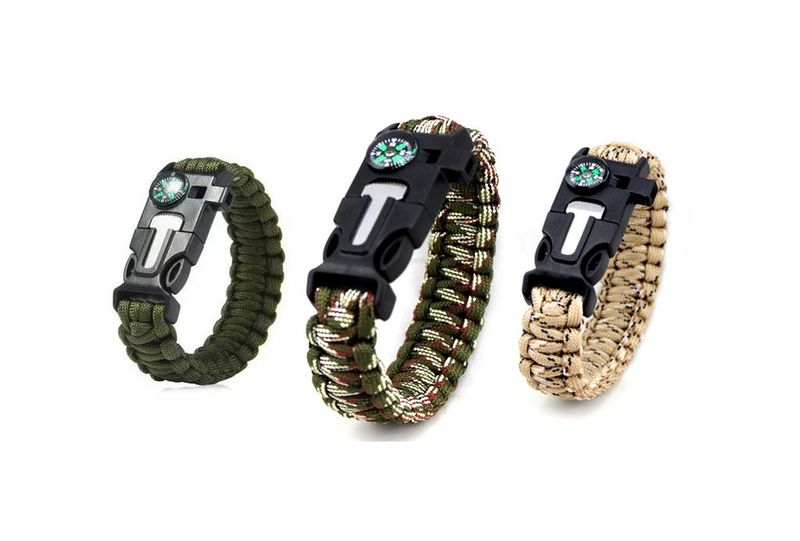 BlackOps Paracord Survival Bracelet Set of 3