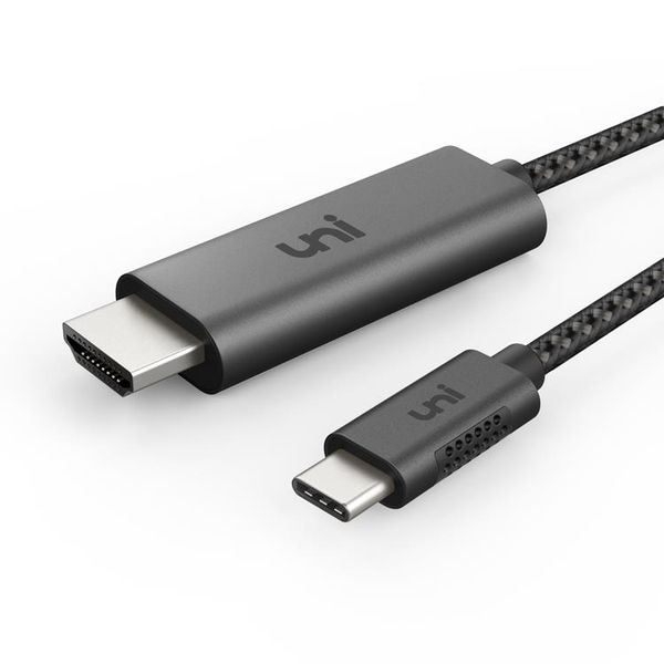 Uni USB-C to HDMI Cable (4K@60Hz), 1.8m - Space Gray