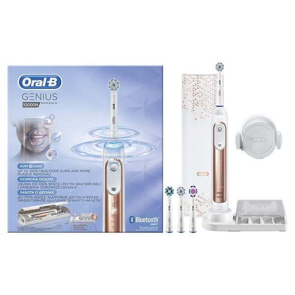 Oral-B Rechargeable Electric Toothbrush - Genius 10000 - Rose Gold