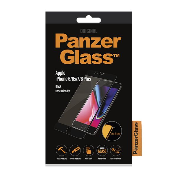 Panzerglass Iphone 8+/7+ Premium Jetblack Trim