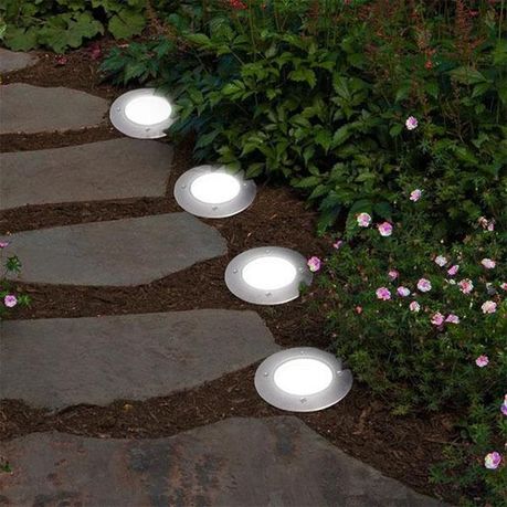 round ground solar lights