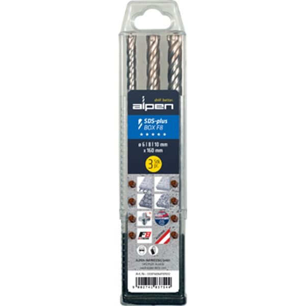 Alpen SDS Plus F8 Extreme 3Piece Set 6 8 &amp; 10mm