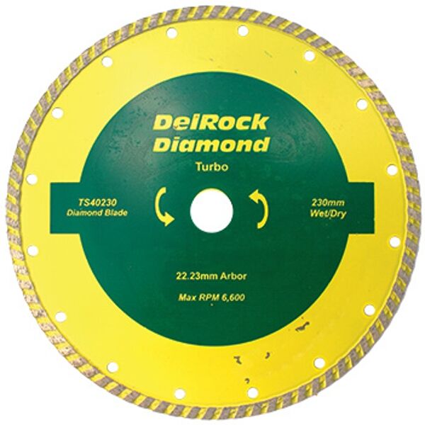 Delrock Diamond Blade 230mm Turbo Delrock