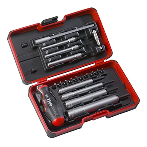 Felo 060 Smart Eng. Set 20Pcs Nut Dr. 1/4" Strongbox