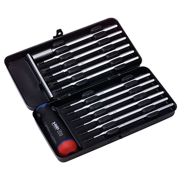 Felo 100 Tor. S/Driver Set 14Pcs 1.5-3.0Nm Blue Metal Box