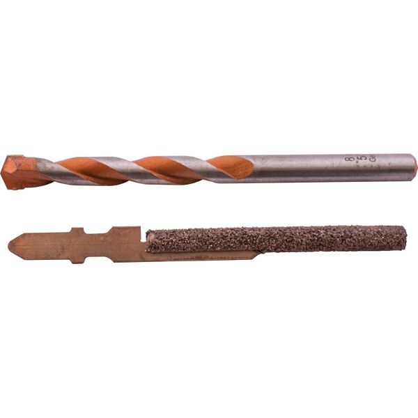 MPS Jigsaw Blade Univ. Set Carbide Rasp 6mm 100/75 + Drill Bit