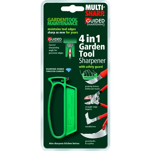 Multisharp Garden Tool Sharpener 4 In 1 Handheld