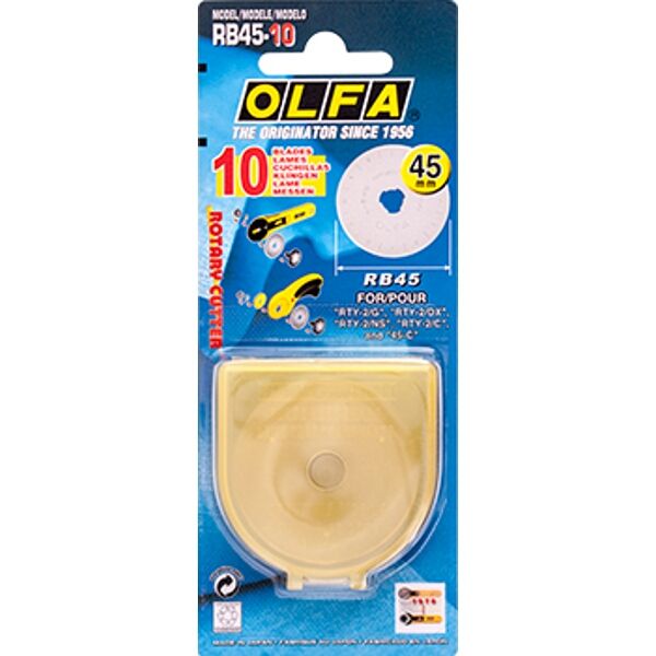 OLFA Blades Rotary Rb45-10 10/Pack 45mm