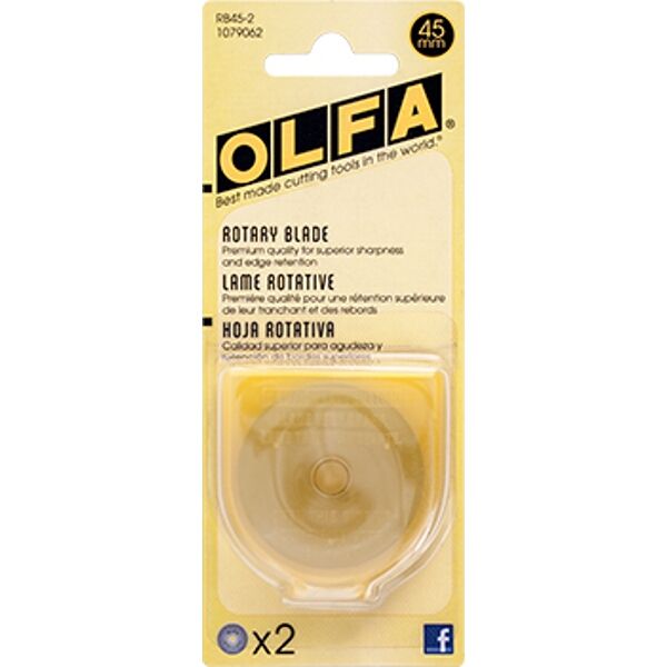 OLFA Blades Rotary Rb45-2 2/Pack 45mm