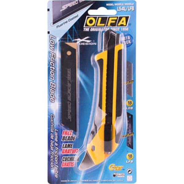 OLFA Cutter 18mm with Auto Lock Heavy Duty + 1 Free Speed Blade