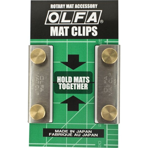 OLFA Clips Pair Holds 2 Or More Mats Together Fits All Mat Brands