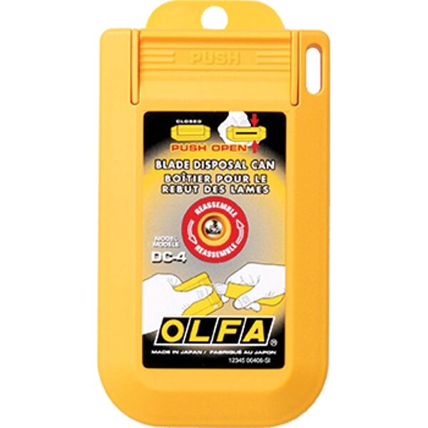 OLFA Blade Disposal Case with Push-Open Lid
