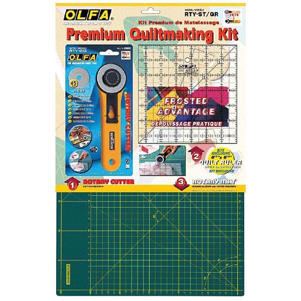 OLFA Quilting Kit with Rotary Cutter&amp;Rule &amp; Mat