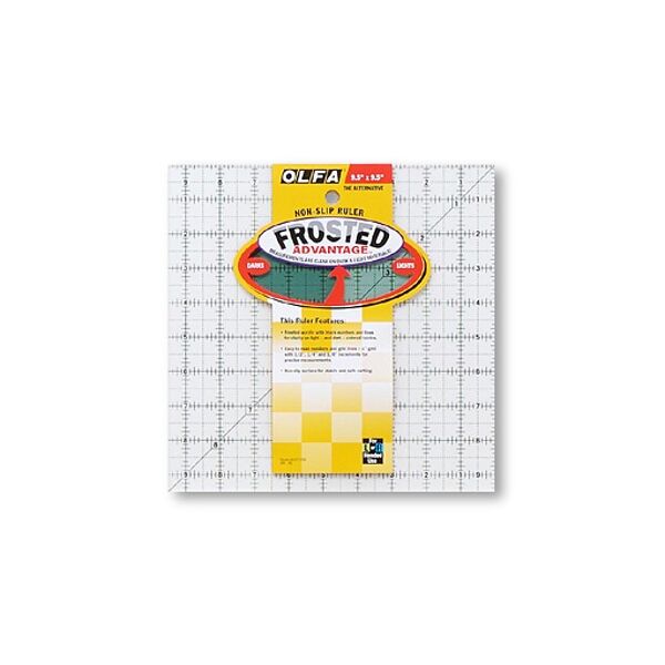 OLFA Quilt Ruler 9" x 9" Square with Grid