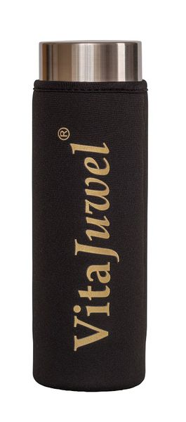VitaJuwel Long Neoprene Sleeve For ViA Bottle Black