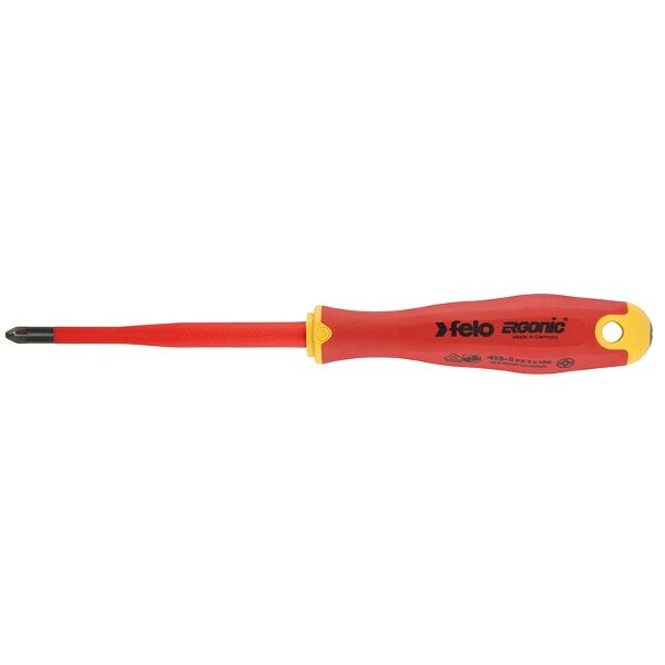 Felo 415 Pz1X80 Screwdriver Ergonic Slimline Insulated VDE