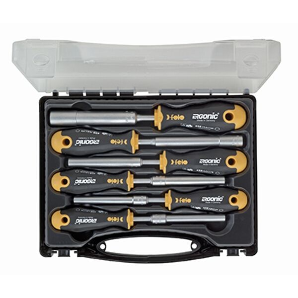 Felo 428 Nut Driver Set 6 Piece Ergonic Magnetic Hard Case