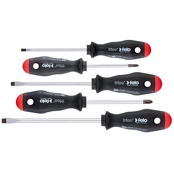 Felo 500 Screwdriver Set 5 Pieces Sl &amp; Ph Magnetic Frico