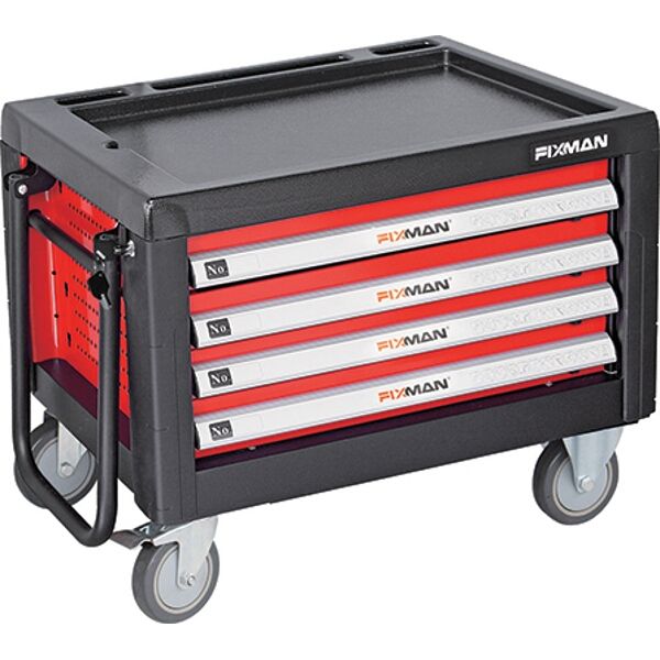 Fixman 4 Drawer Tool Box On Castors With Pull Handle 690mm X 465mm X 4