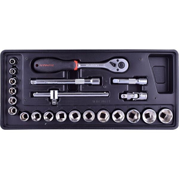 Fixman 22- Piece 3/8" Dr.Sockets &amp; Accessories