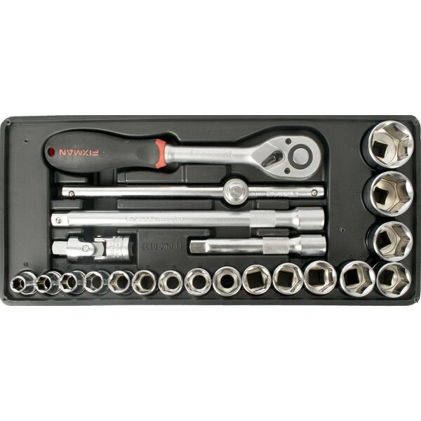 Fixman 22- Piece 1/2" Dr.Sockets &amp; Accessories