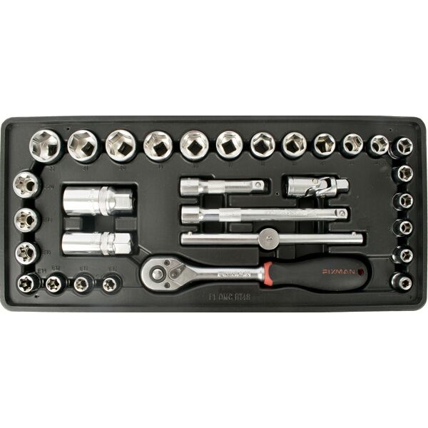 Fixman 31- Piece 3/8"Dr.Sockets &amp; Accessories