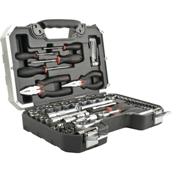 Fixman 65 Piece 1/4" &amp; 1/2" Drive Socket Tool Set