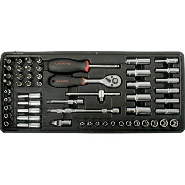 Fixman Tray 56 Piece 1/4" Drive Sockets And Accessories