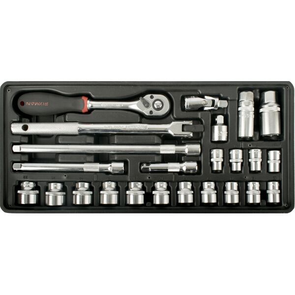 Fixman Tray 24 Piece 3/8" Drive Sockets And Accessories