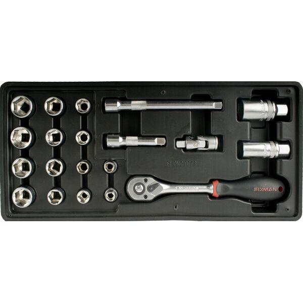 Fixman 20- Piece 3/8" Dr.Sockets &amp; Accessories