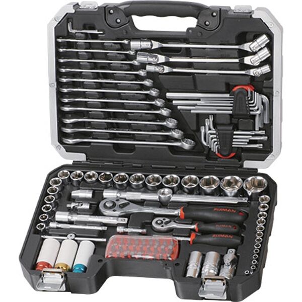 Fixman Socket Tool Set 111 Piece 1/4"&amp; 1/2" Drive