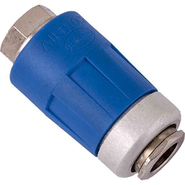 GAV Safety Quick Coupler 1/4"F Two Stage Release Airblock