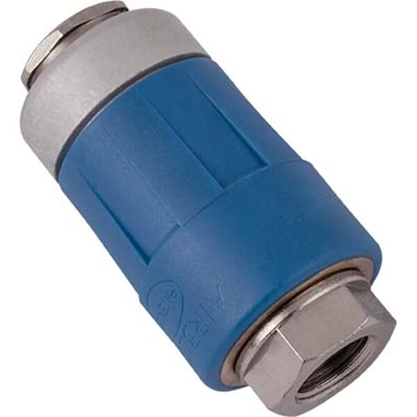 GAV Safety Quick Coupler 1/4"F Packaged Two Stage Release Airblock