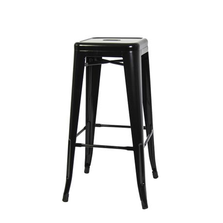 black steel bar stool