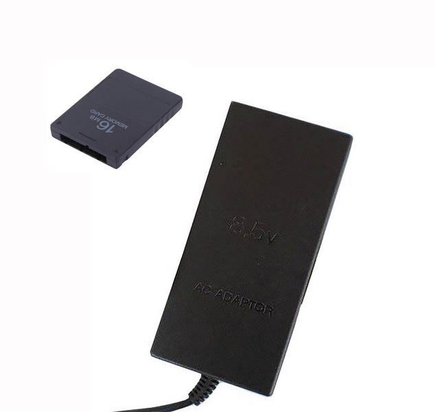 Raz Tech Power Adapter and 16MB Memory Card for PlayStation 2 (PS2)