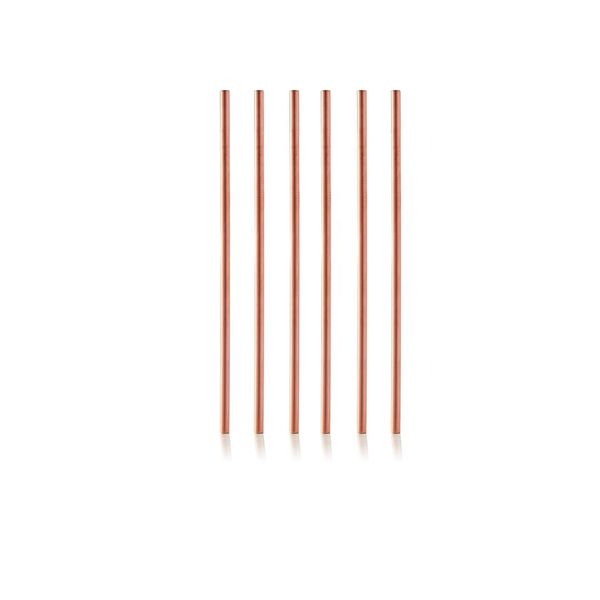 Gift Tribe Collective - Copper Straws - Rose Gold - Set Of 6