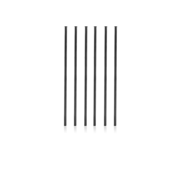Gift Tribe Collective - Stainless Steel Straws - Black - Set Of 6