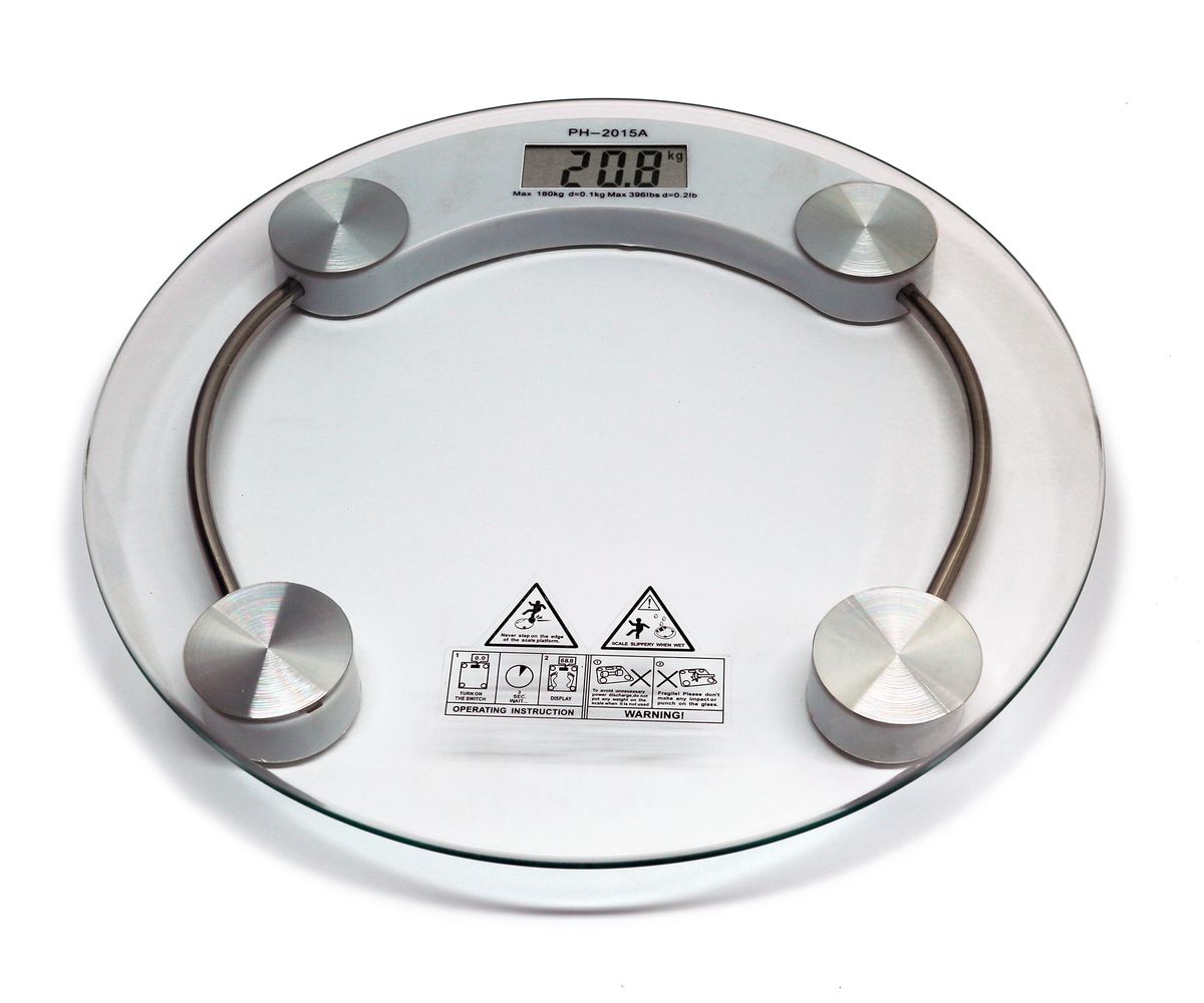 Toughened Glass Precision Bathroom Scale with LCD Display Shop Today