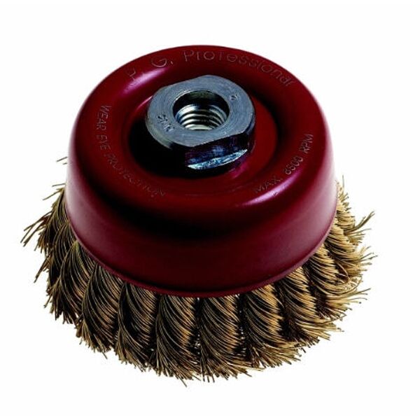 PG Mini Wire Cup Brush Knotted 100mm