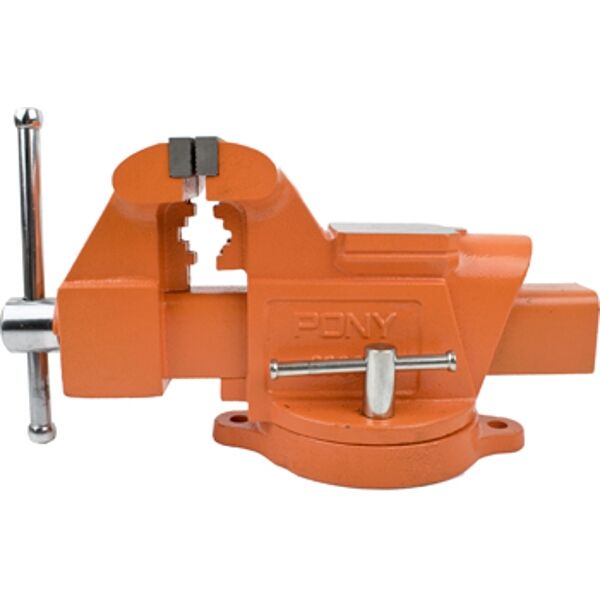 Pony Pony 6" Heavy-Duty Workshopbench Vise Swivel Base