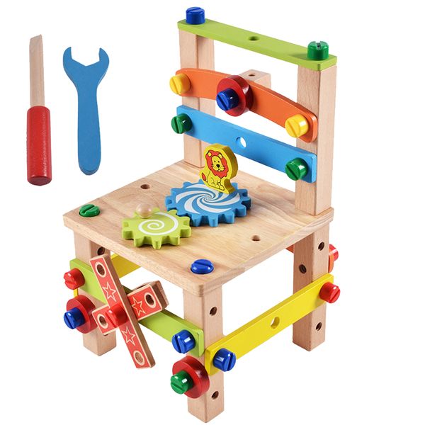 Wooden Construction Workbench Chair Kit for Children