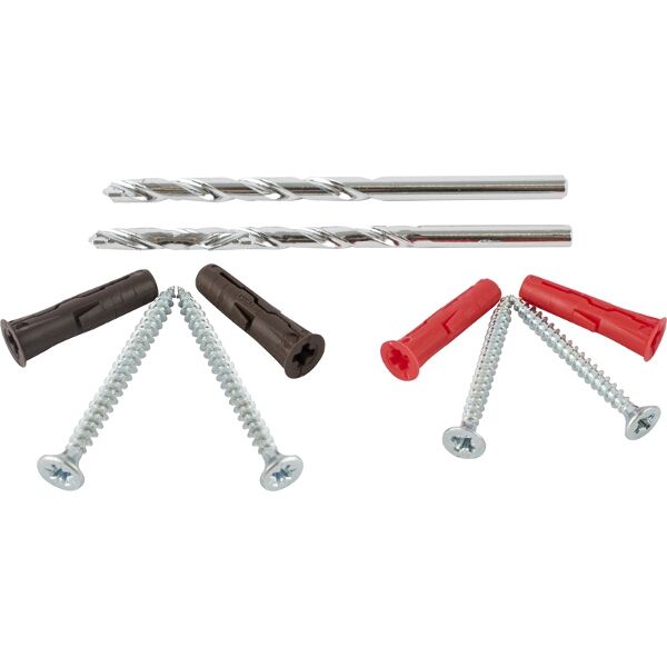 Rawlplug Shelving Kit Uno6X4 Uno7X4 Plus Screws With 6mm And 7mm Drill Bit