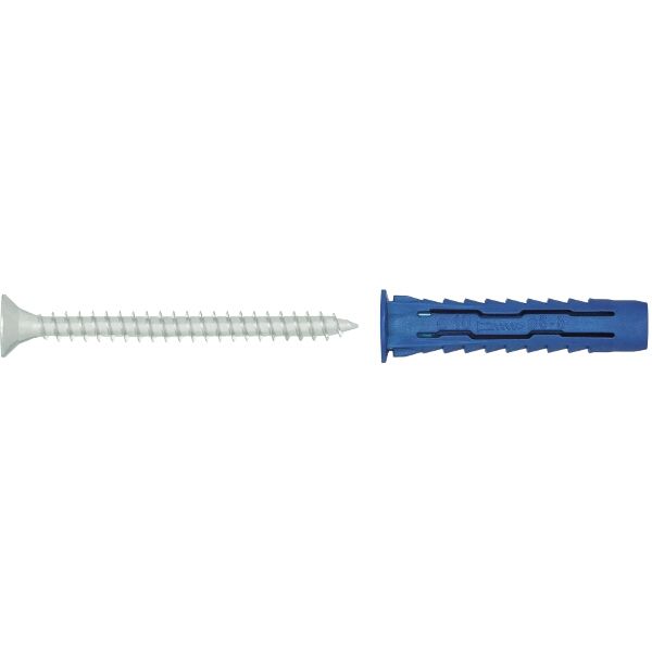 Rawlplug Universal Nylon Plug With Screw 8X40mm 10 Per Bag