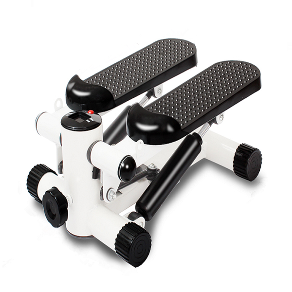 Mini Stepper Trainer Fitness with Power Ropes - Silvery White