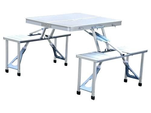 Outdoor Portable Folding Camp Suitcase Foldable Picnic Table 4 Seats