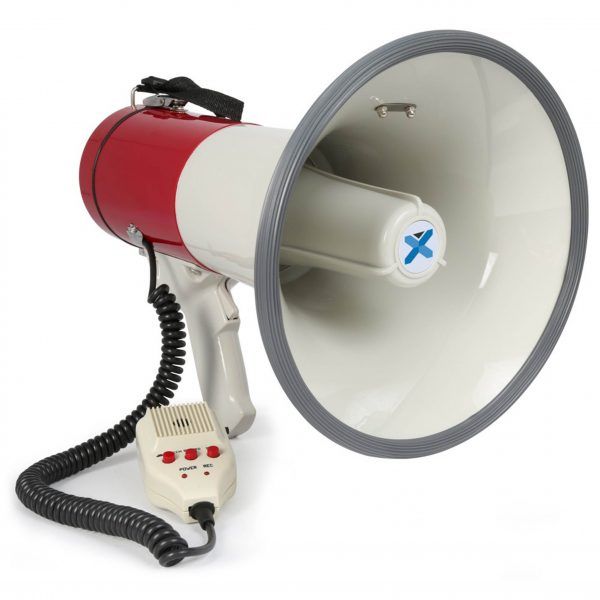 Vonyx Megaphone with Record, Siren &amp; Microphone