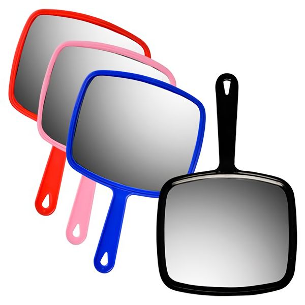 Bulk Pack x 4 Mirror Hand Plastic 13x15cm