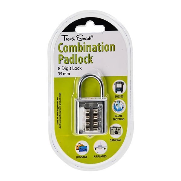 Padlock Combination 35mm 8-Digit Travelsmart - 2 Pack