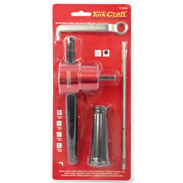 Tork Craft Nibbler Attachment with Extended Shaft for Cutting Sheet Metals
